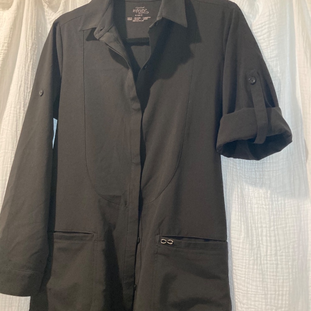 Cherokee Infinity Uniform Scrub Button Up Black D… - image 3